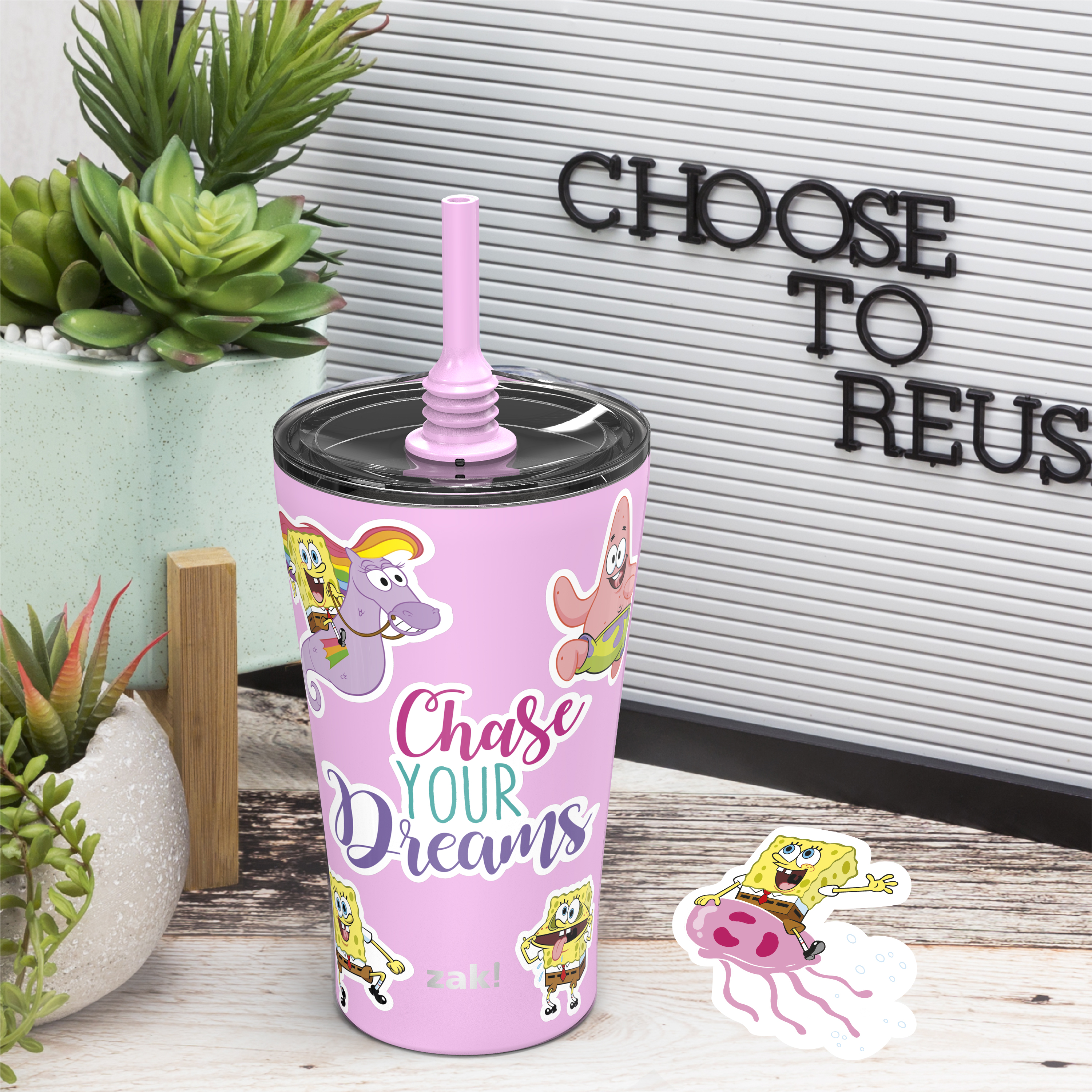 Nickelodeon 20 ounce Insulated Tumbler with Stickers, SpongeBob SquarePants slideshow image 7 Nickelodeon 20 ounce Insulated Tumbler with Stickers, SpongeBob SquarePants slideshow image 7