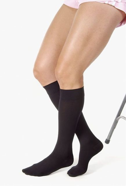 Jobst® Relief Compression Stockings, Knee High, Large, Black, Closed Toe