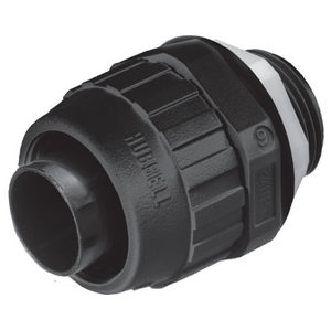 Liquid Tight Connector, Nylon, Straight, Black, 1/2 in.