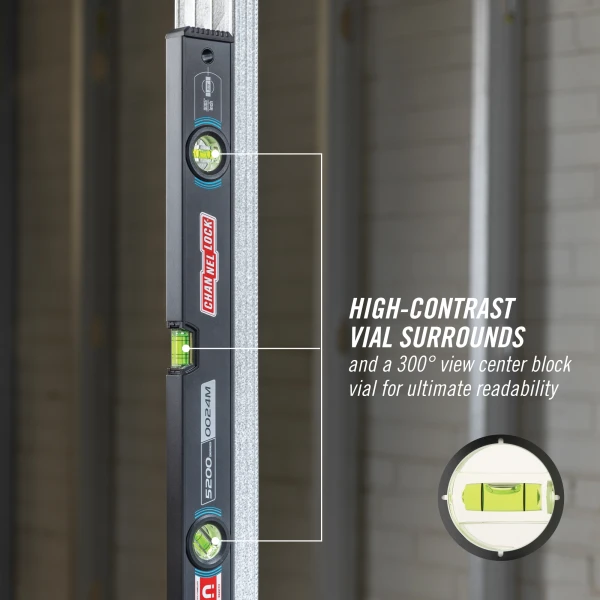 5200-0024M 24-inch Professional-Grade Magnetic Aluminum Box Level