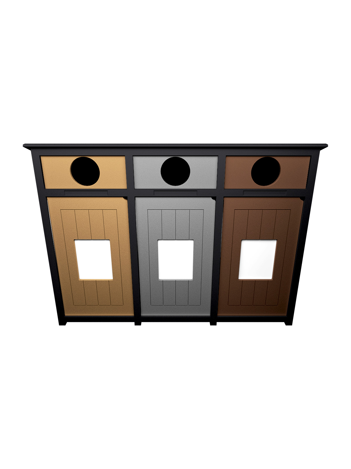 AURA – Triple – Unit – Circle – Black-Cedar-Grey-Brown