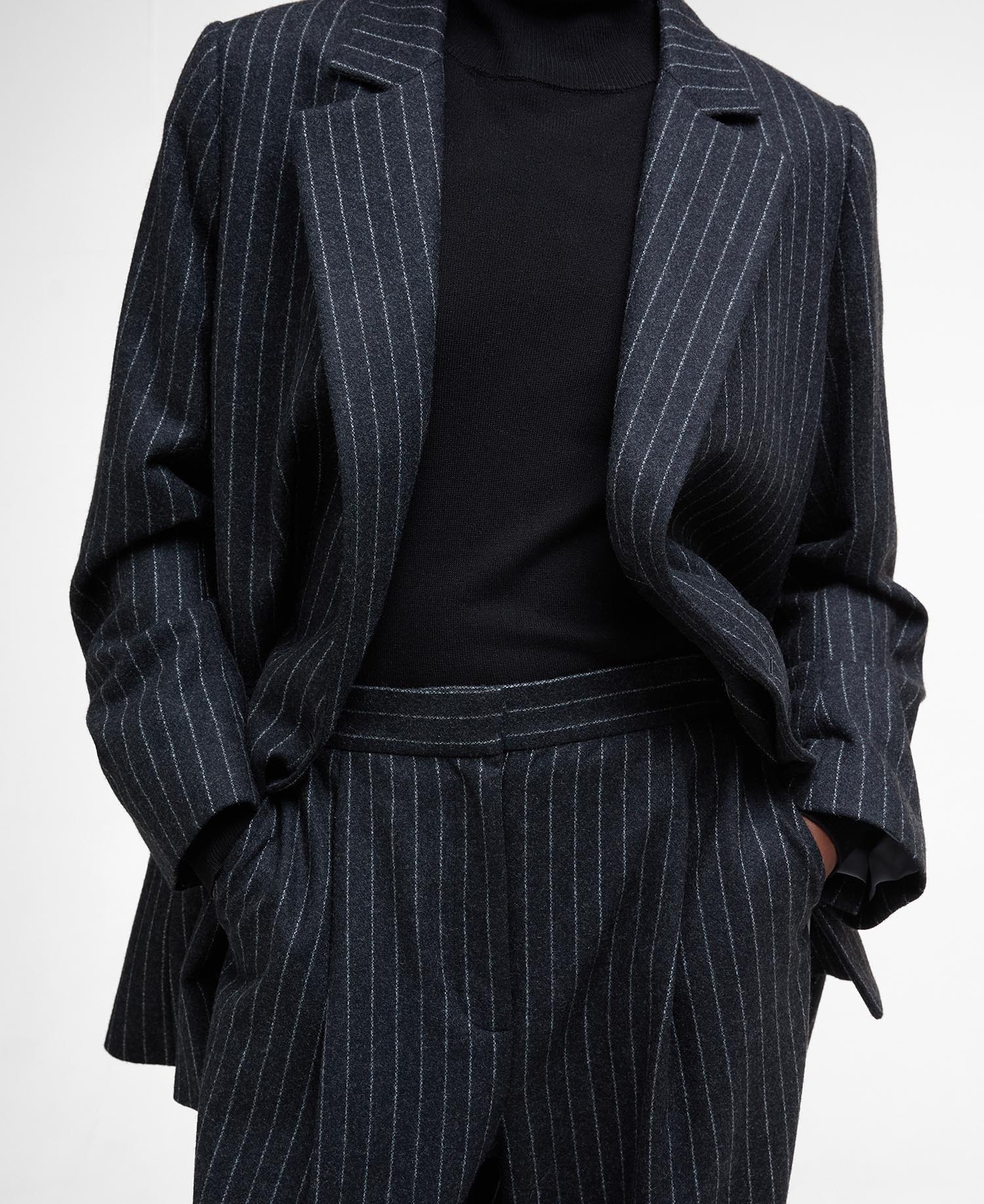 Blakely Striped Wide-Leg Trousers image number 3