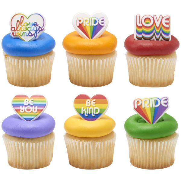 Love Always Wins Cupcake Rings