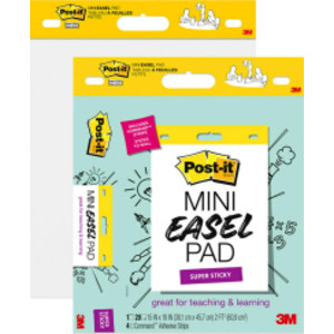 Super Sticky Mini Easel Pad, 15 x 18 Inches, 20 Sheets/Pad, Pack of 2