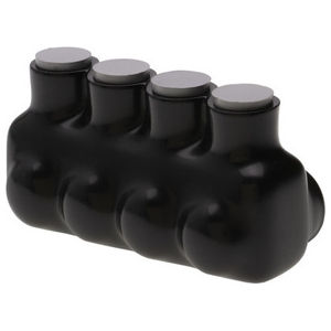 4-Port Gray Multi-Tap Pre-Insulated Connector, 3/0 - 4 AWG