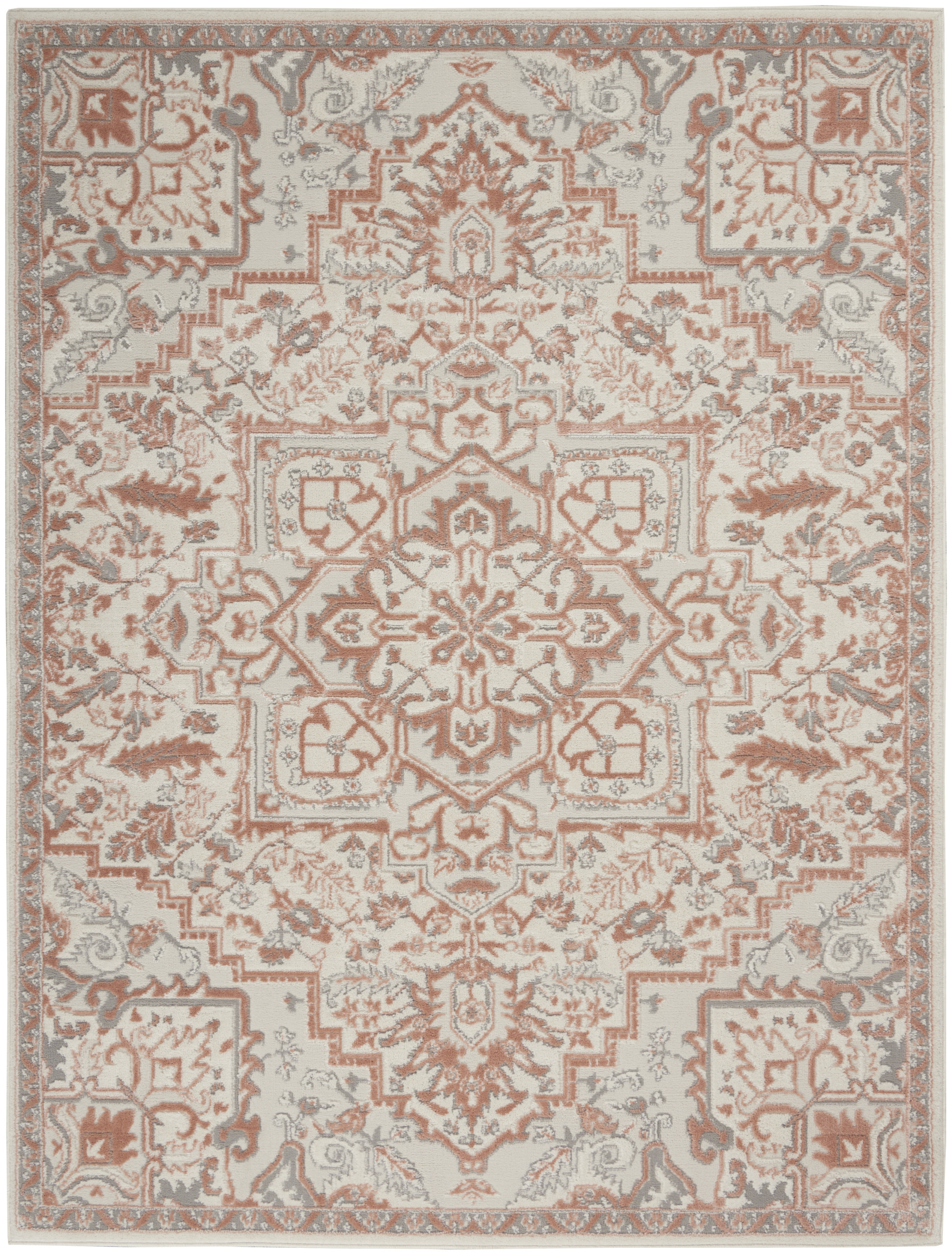 Nourison Elation 4' x 6' Ivory Brick Bohemian Indoor Rug