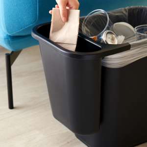 Rubbermaid Commercial, 5 qt, Recycling Side Bin for Wastebaskets, Black