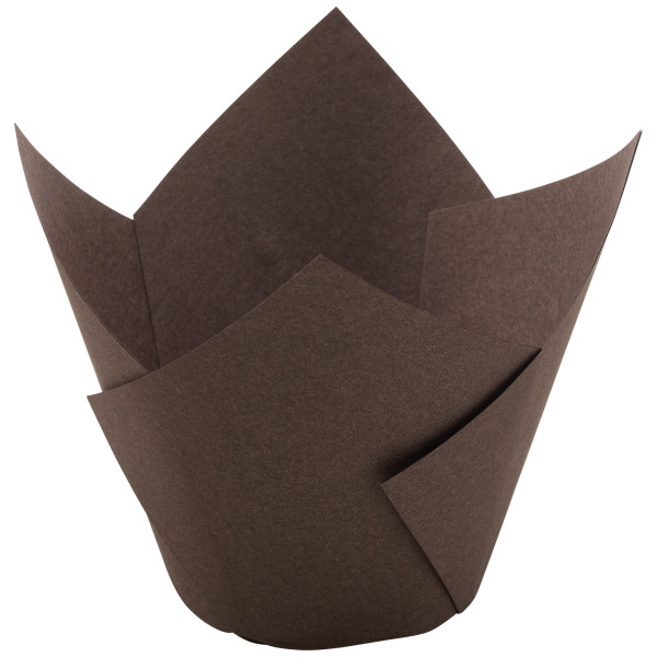 Brown Tulip Baking Cups