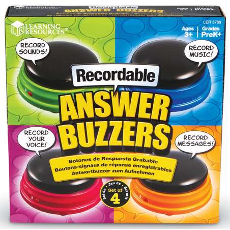 Recordable Answer Buzzers, Set of 4