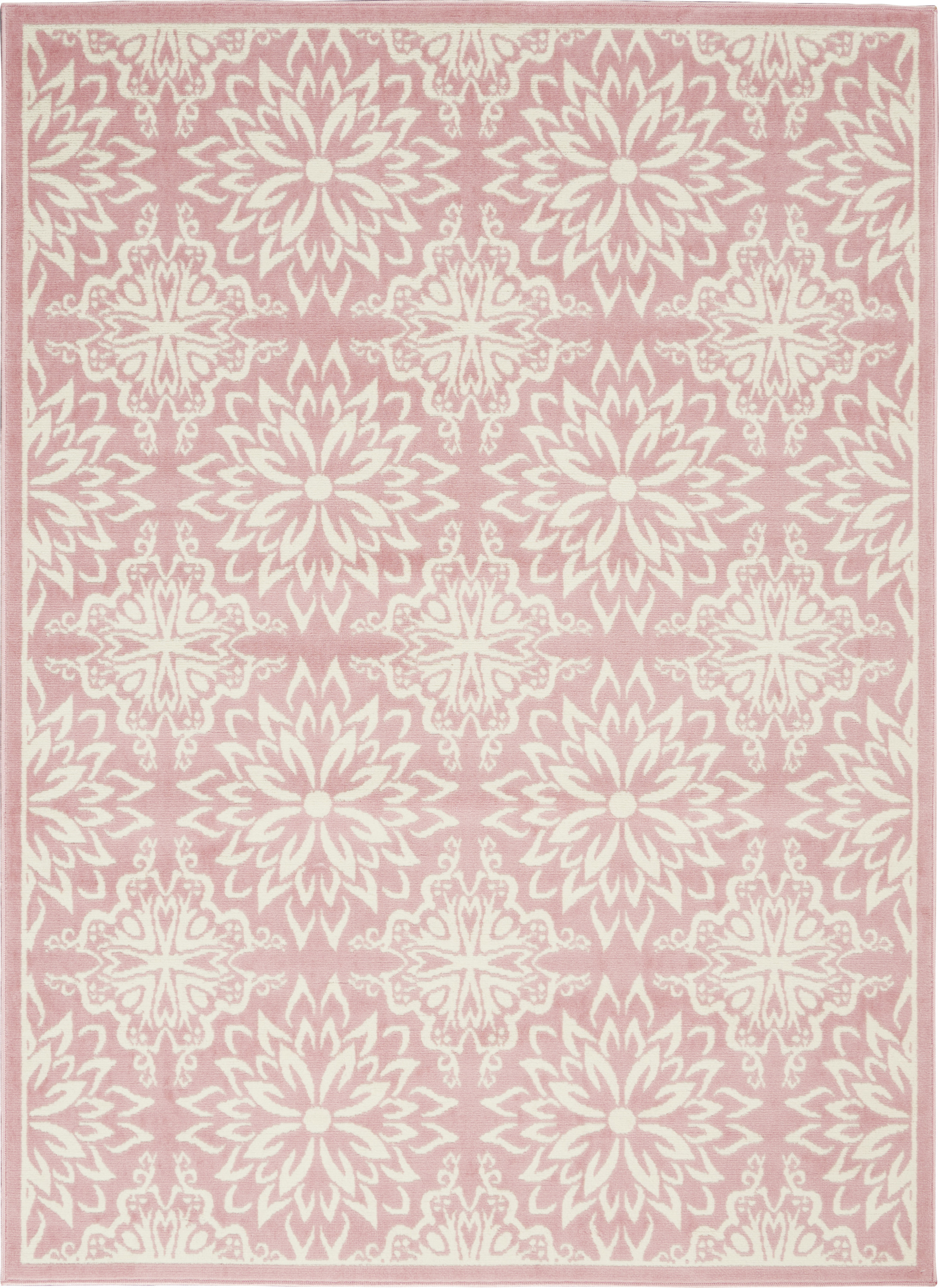 Nourison Jubilant 6' x 9' Ivory Pink Farmhouse Indoor Rug