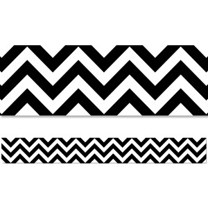Black Chevron EZ Border, 48 Feet