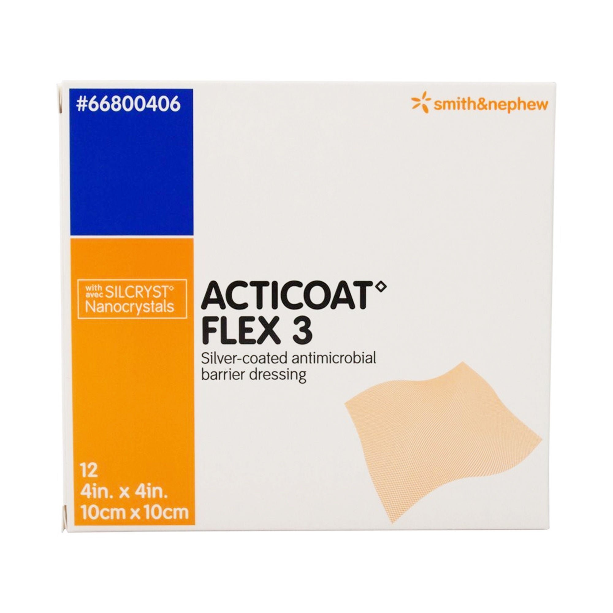 Acticoat Flex 3 Silver Dressing, 4 x 4 Inch