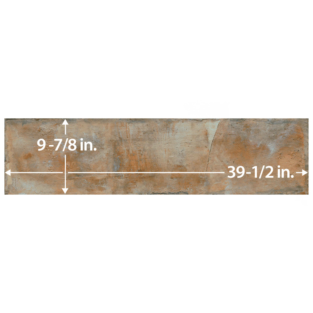 Terre Rosso 9-7/8 in. x 39-1/2 in. Porcelain Floor and Wall Tile