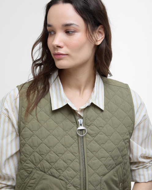 Louise Gilet Dusky Green