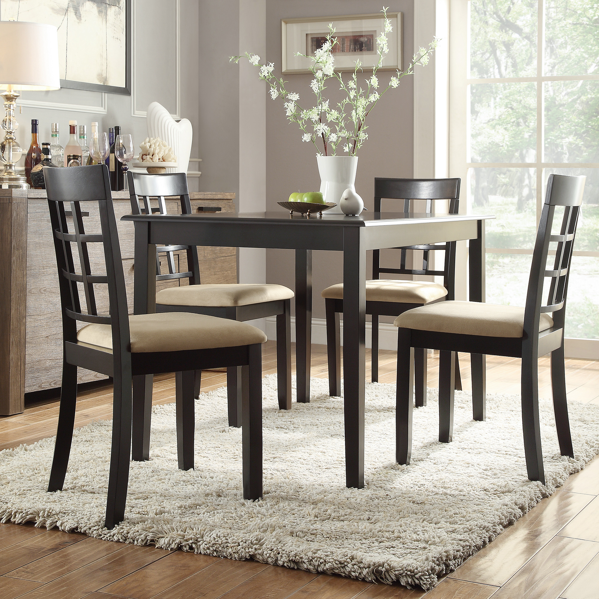 Black Wood Dining Set