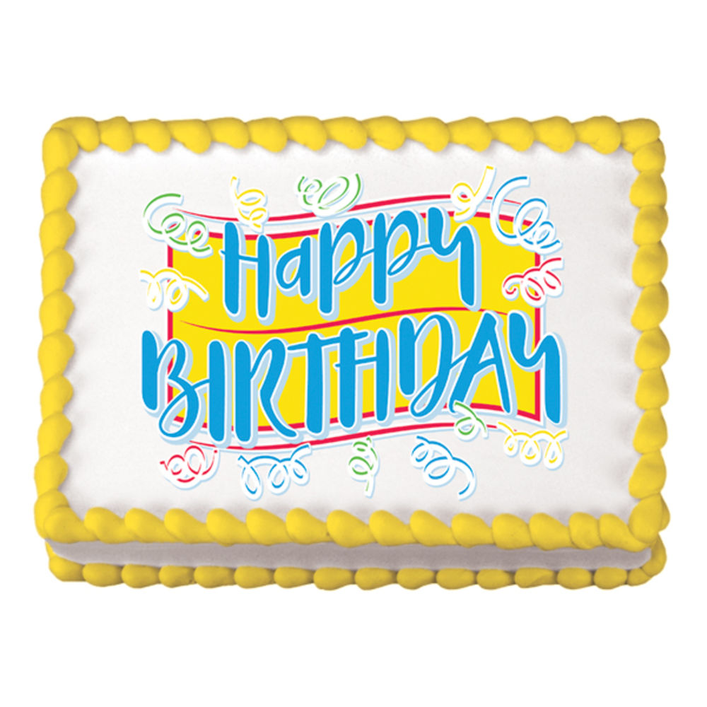 Image Cake Birthday Streamers
