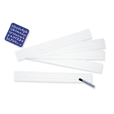 Zaner-Bloser  Sentence Strips, White, 1-1/2 in x 3/4 in x 3/4 in ruled 3