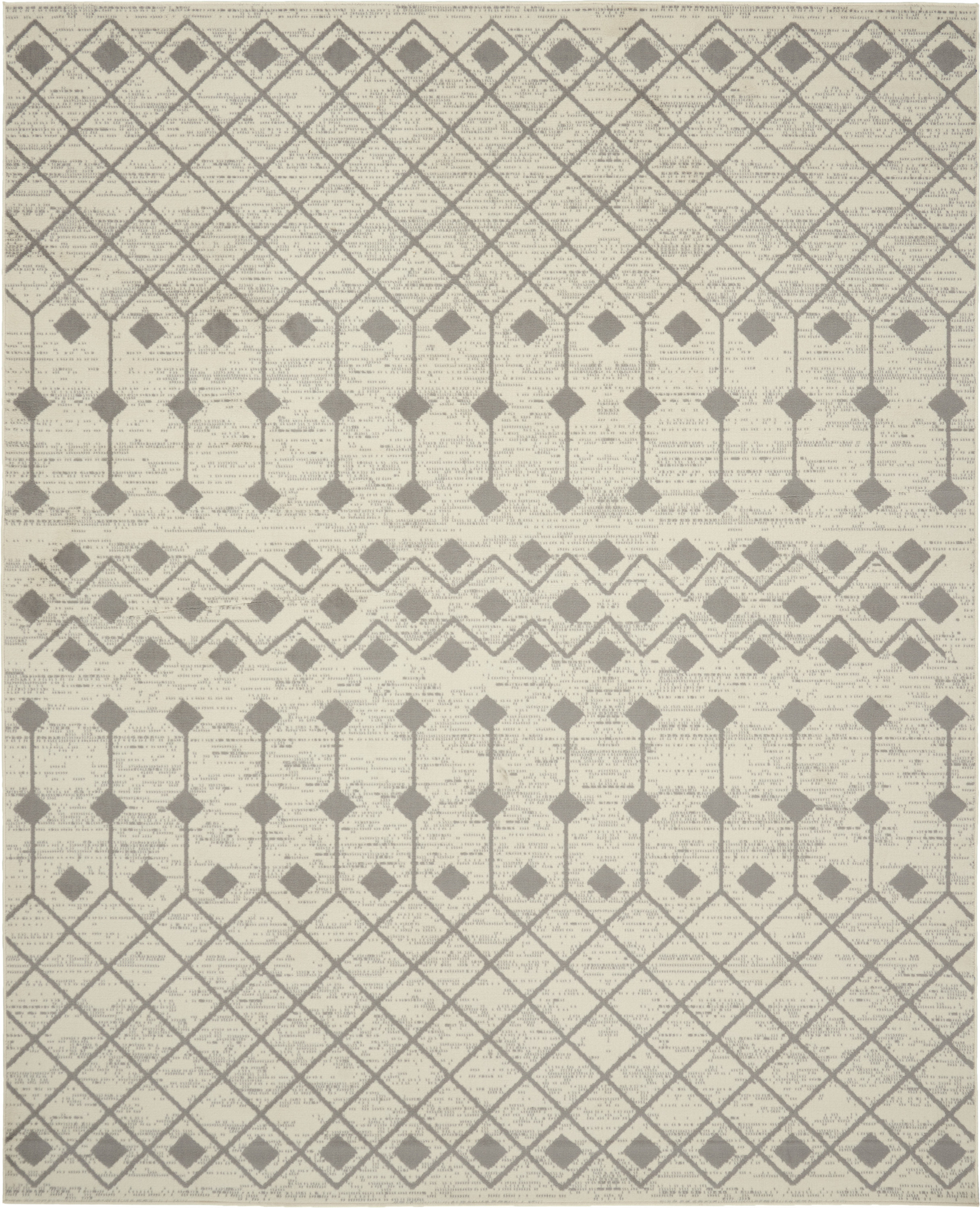 Nourison Grafix 8'6" x 12' Ivory/Grey Bohemian Indoor Rug