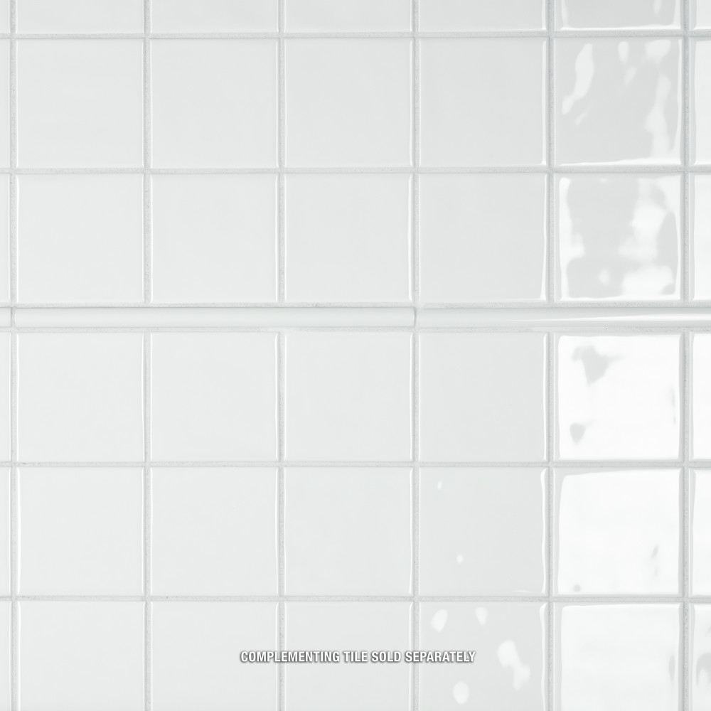 Twist Square White Ice 11-3/4 in. x 11-3/4 in. Ceramic Mosaic Tile