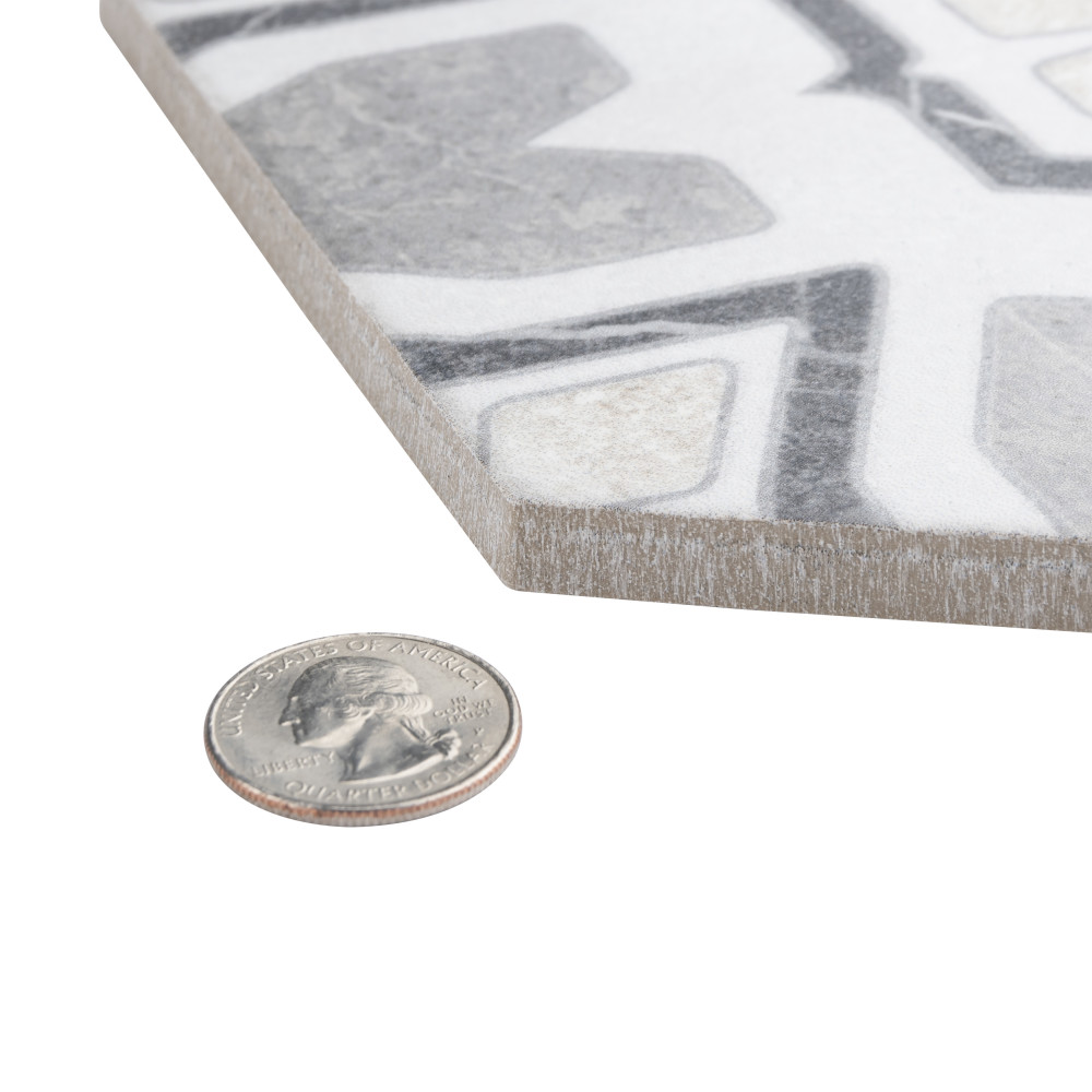 Sample – Mazzo Hex Deco Chroma Porcelain Floor and Wall Tile