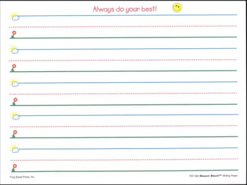 Smart Start K-1 Writing Paper 100 sheet pack