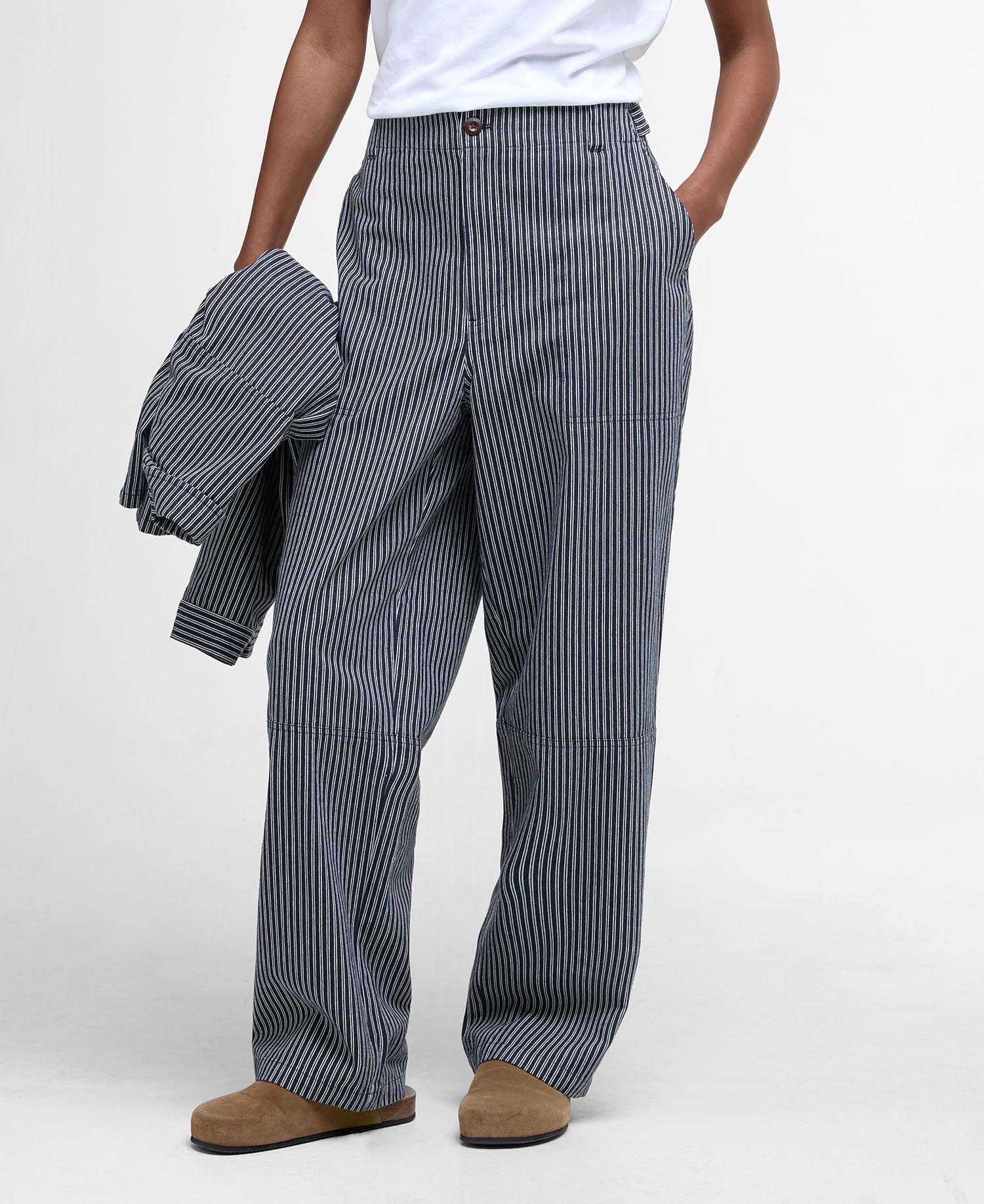 Sonia Striped Straight-Leg Trousers image number 1