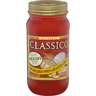 Classico Caramelized Onion & Roasted Garlic Pasta Sauce, 24 oz Jar