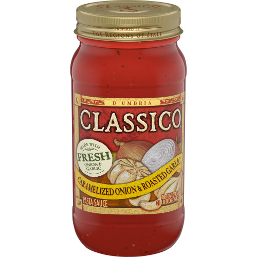 Classico Caramelized Onion & Roasted Garlic Pasta Sauce, 24 oz Jar