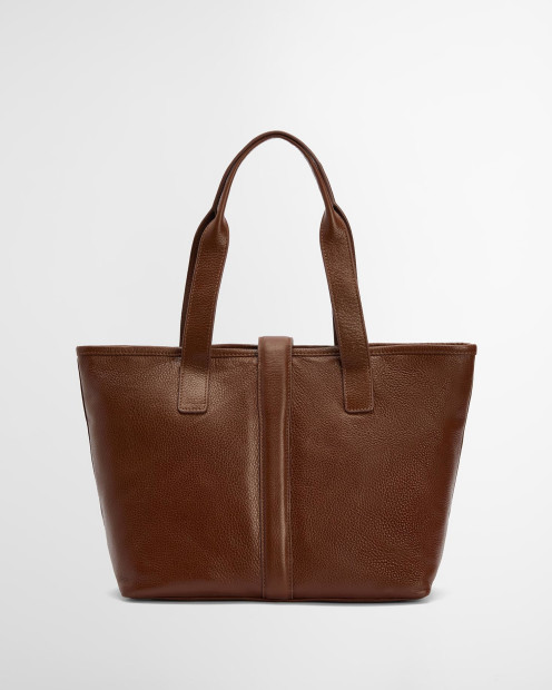Alder Leather Tote Bag Brown