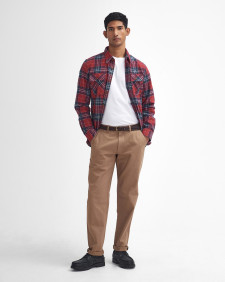 Pantaloni in tessuto stretch lavato dalla vestibilità leggermente aderente 