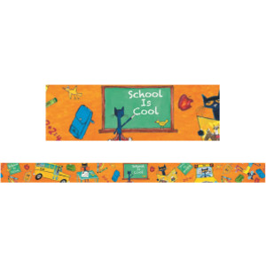 Pete the Cat School is Cool Straight Border Trim, 35 Feet