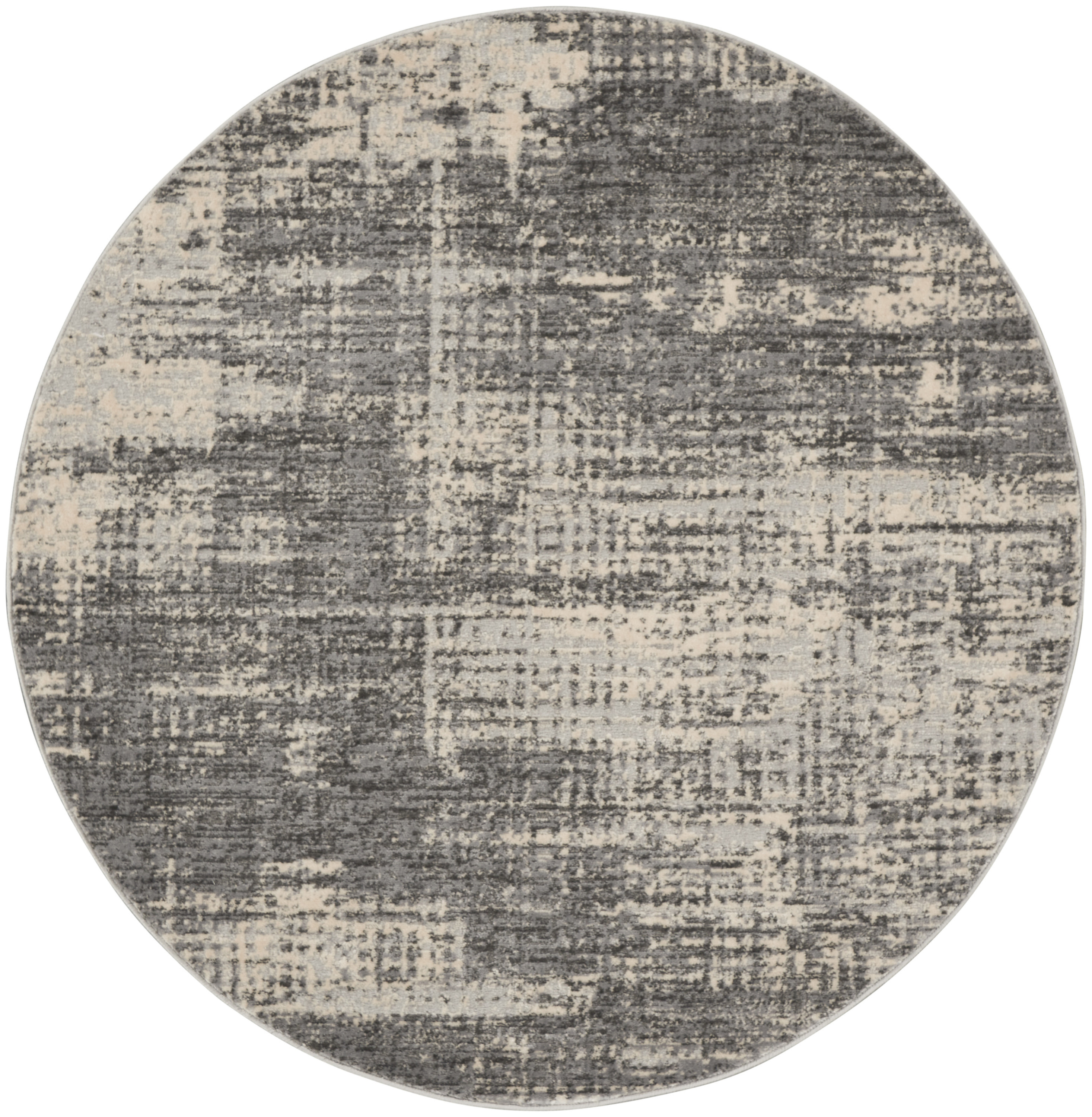 Calvin Klein CK950 Rush 4' x Round Grey Beige Modern Indoor Rug