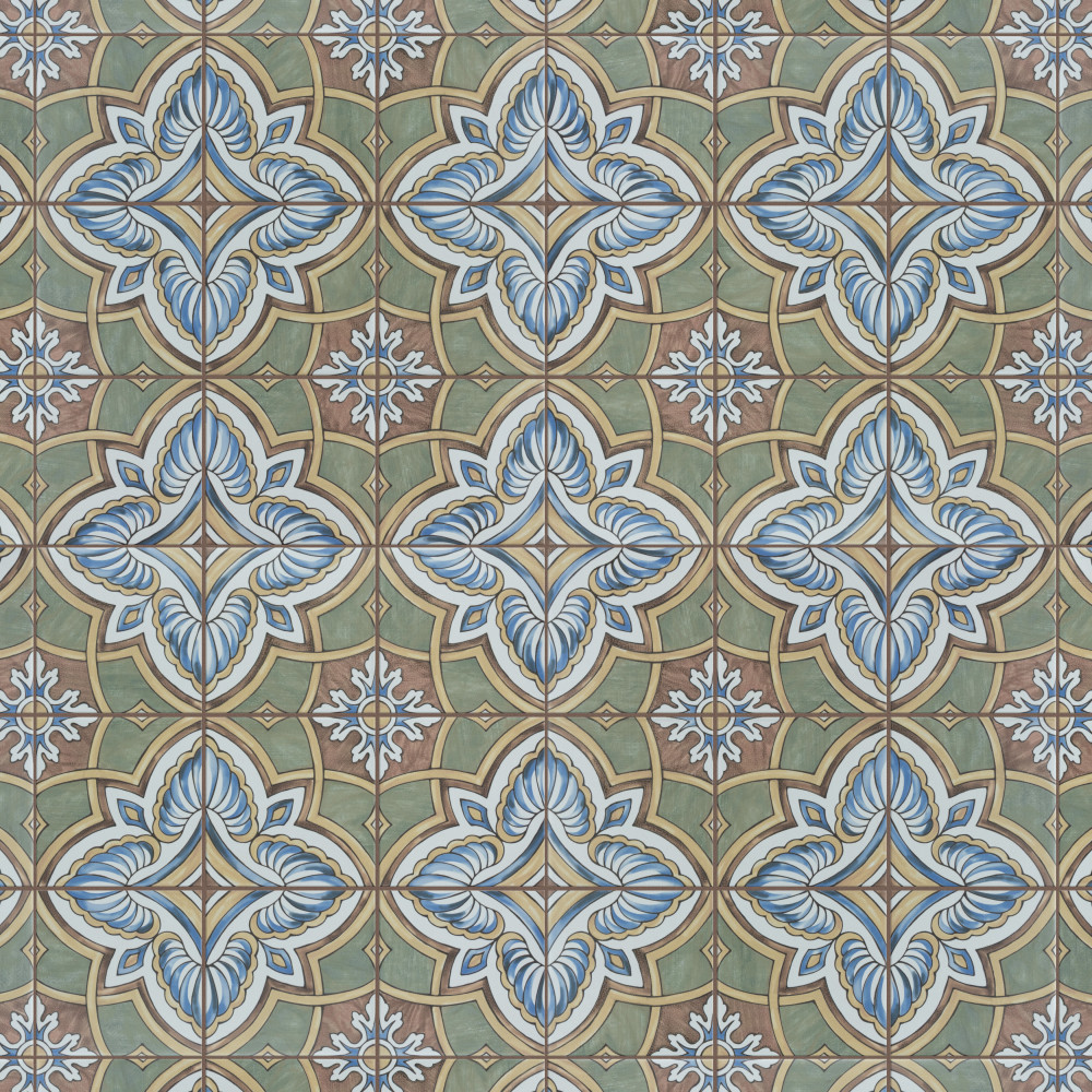 Harmonia Grove Green 13 in. x 13 in. Ceramic Floor and Wall Tile