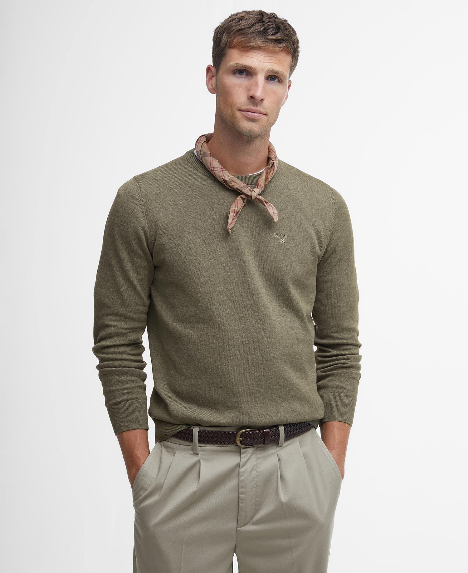 Pima Cotton Crew Neck Jumper image number 0