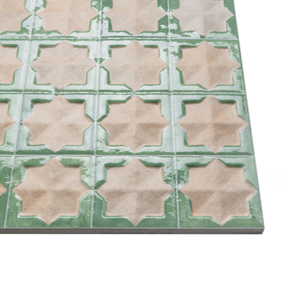 Tetuan Astre Cotto Emerald 12-1/8 in. x 21-7/8 in. Porcelain Wall Tile