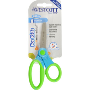 5" Anti-Microbial Kids Scissors, Blunt, Assorted Colors (No Color Choice)