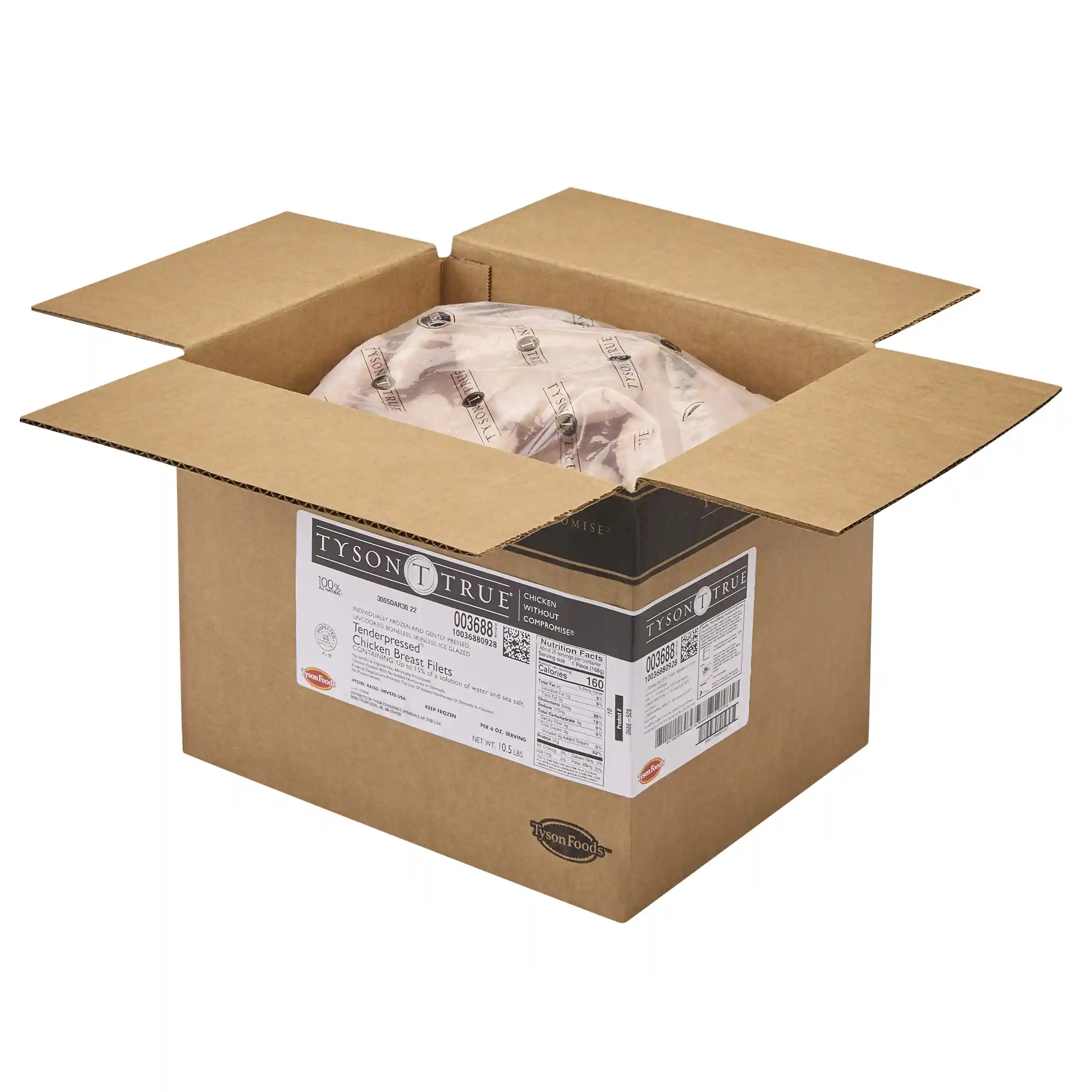 Tyson True® Tenderpressed® IF Unbreaded Boneless Skinless Chicken Breast Filets, 6 oz._image_4