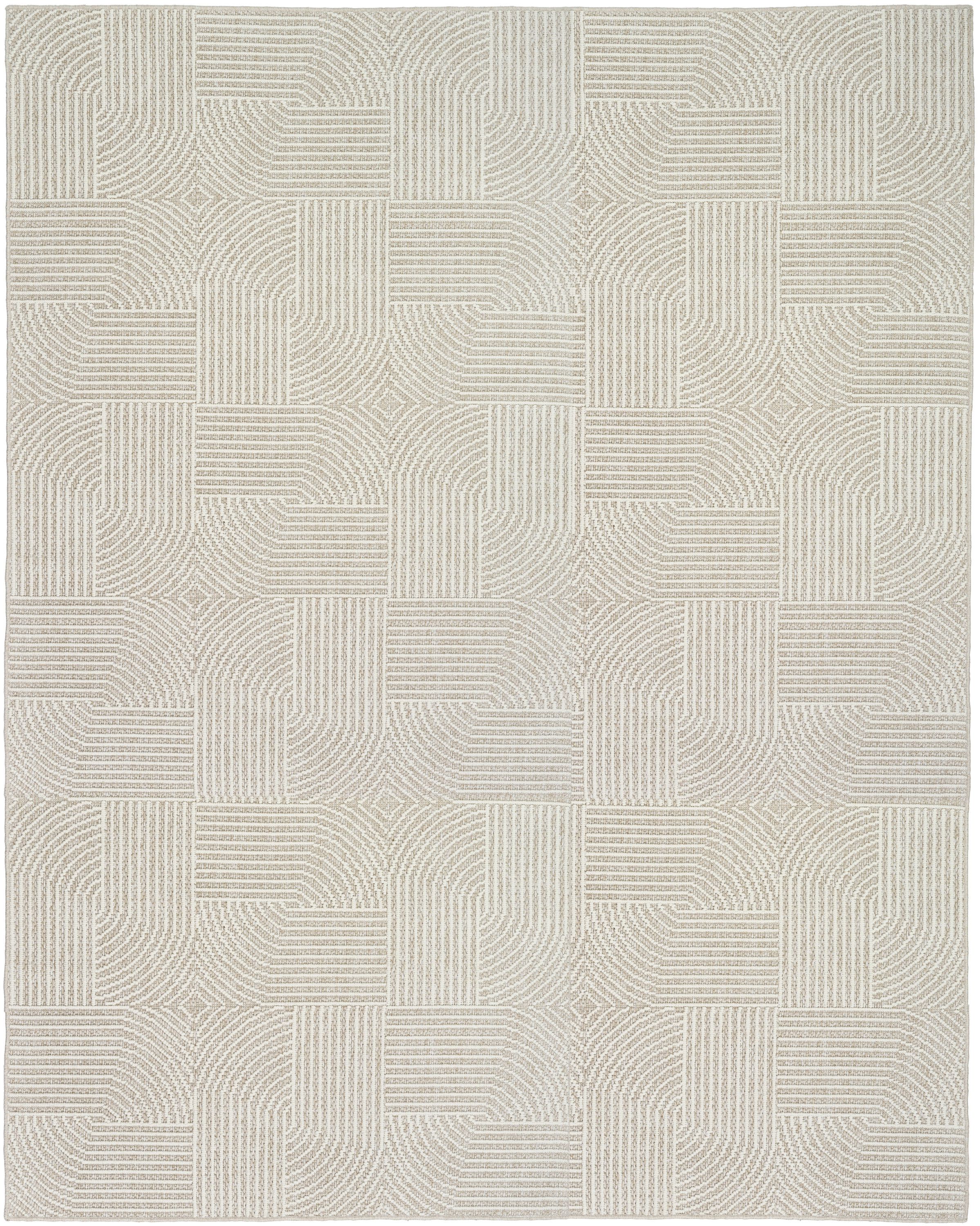 Nourison Natural Texture 7'10" x 9'10" Beige Ivory Modern Indoor Rug