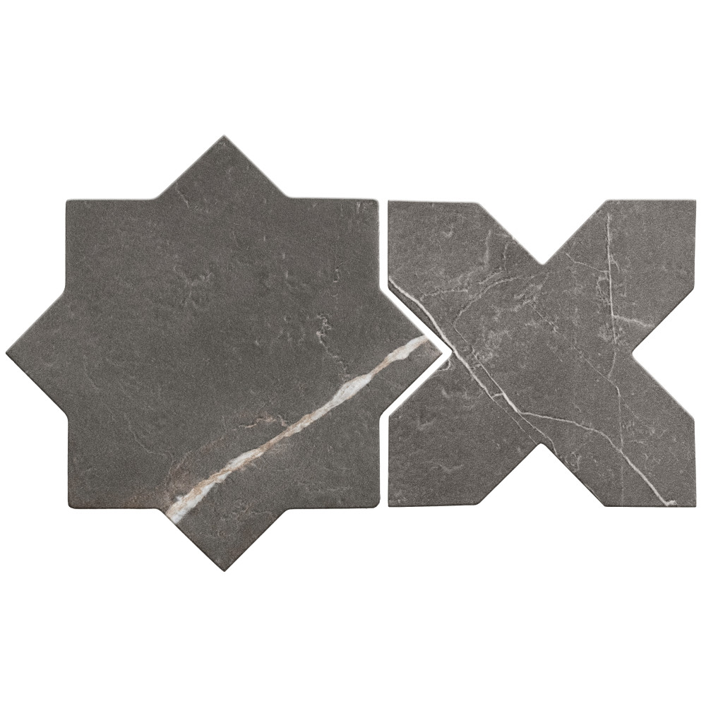 Istanbul Star Night with Night Cross 6 in. x 12 in. Porcelain Floor and Wall Tile
