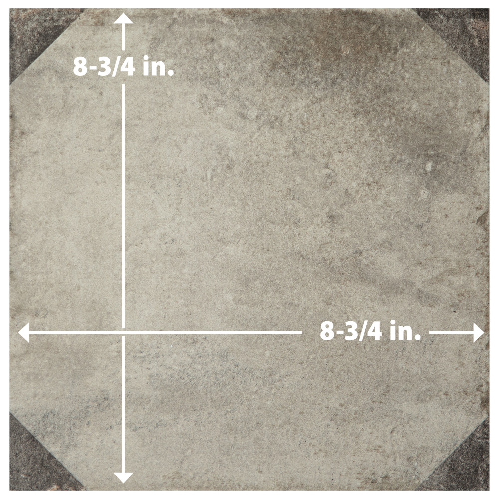 D’Anticatto Decor Trapani 8-3/4 in. x 8-3/4 in. Porcelain Floor and Wall Tile