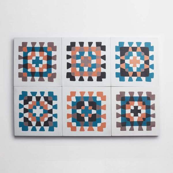 cement | granny squares | white, black, taro, amsterdam + teal (bundle) 