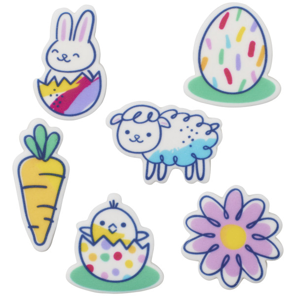 Doodle Bunny - Red 3 Free Sweet Décor® Edible Decorations