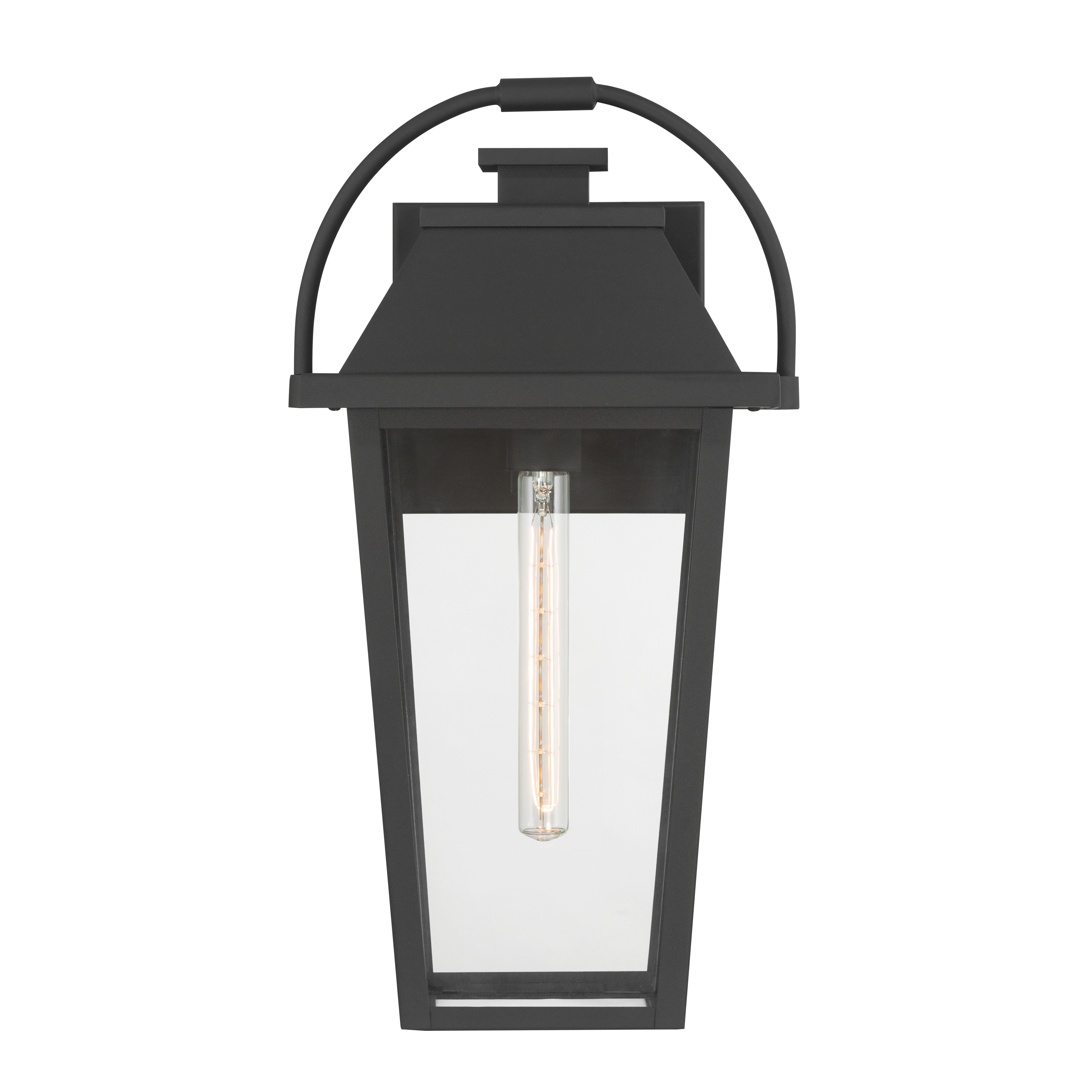 1-Light Outdoor Wall Lantern - Sand Coal Black with Clear Glass - alternate view