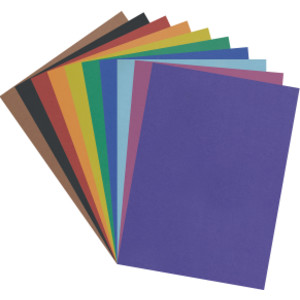 4-Ply Railroad Board, 10 Assorted Colors, 22" x 28", 50 Sheets