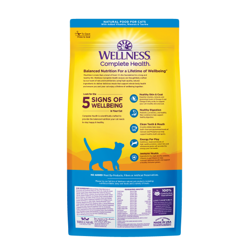 Wellness Complete Health Grained Chicken & Chicken Meal back packaging
