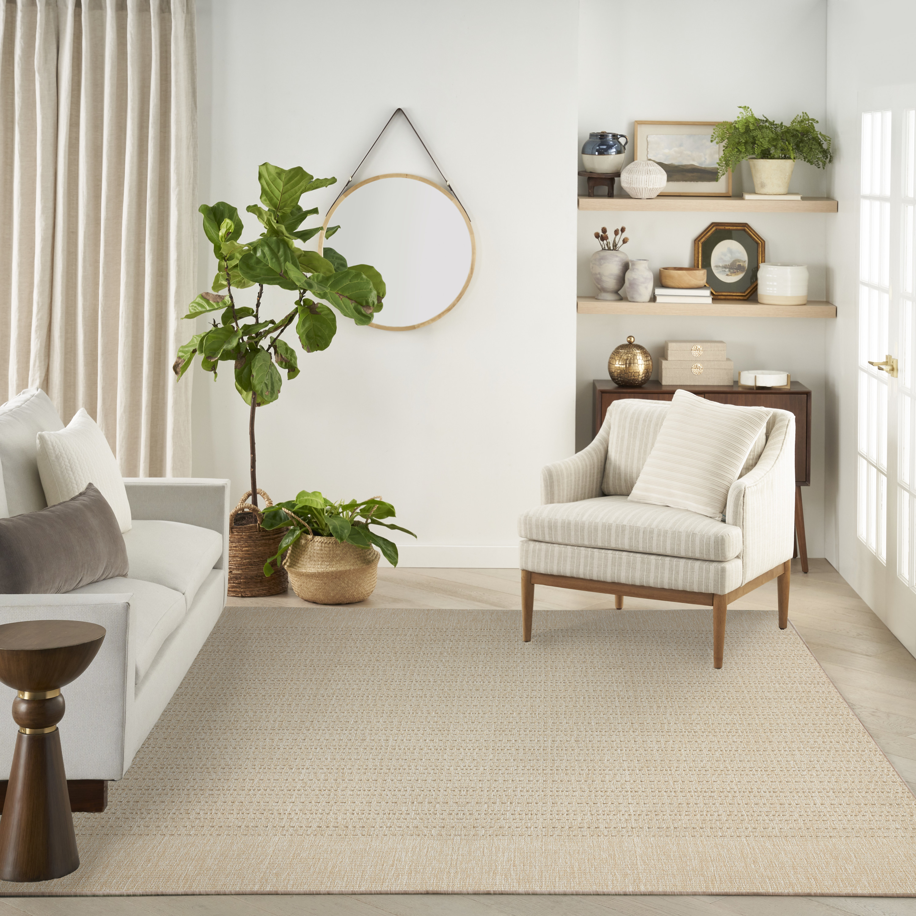 Nourison Tulum 8' x 10' Cream Outdoor Rug