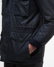 Winter Sapper Waxed Jacket Navy/Midnight Oak