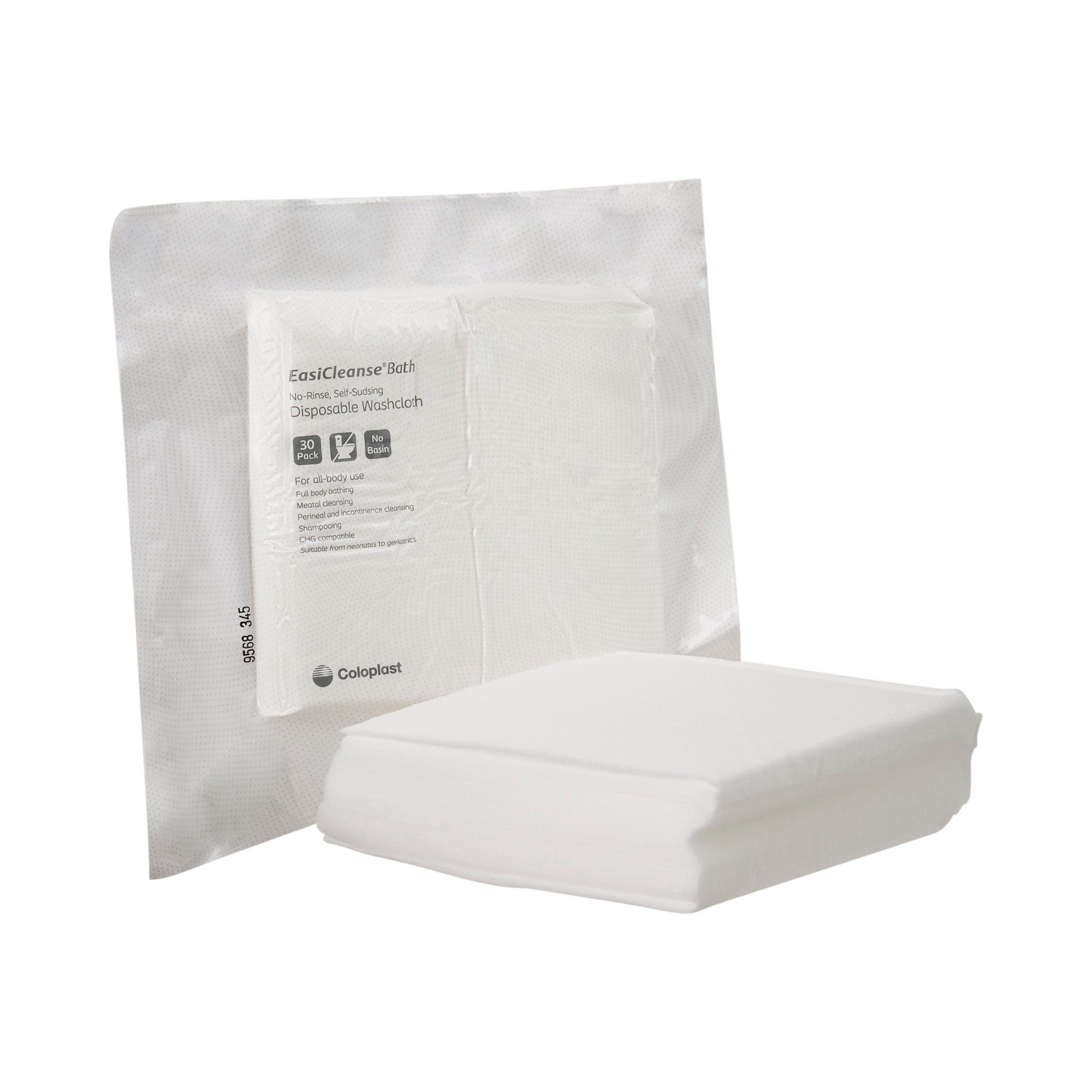 EasiCleanse® Bath No-Rinse, Self-Sudsing Wipes, Scented