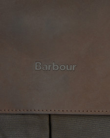 Waxed Leather Briefcase Olive