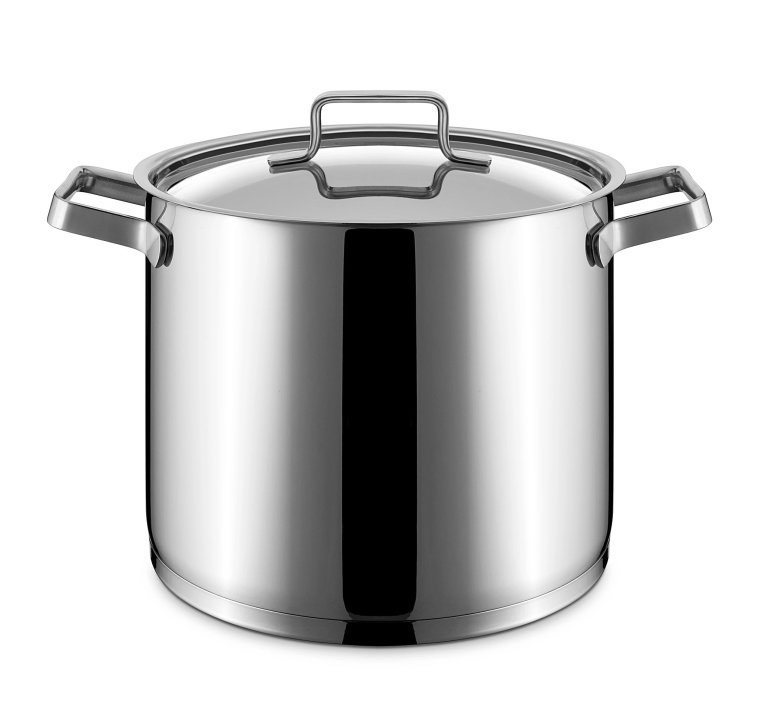 Olla con tapa Inox First de 24 centímetros con base de aluminio encapsulado